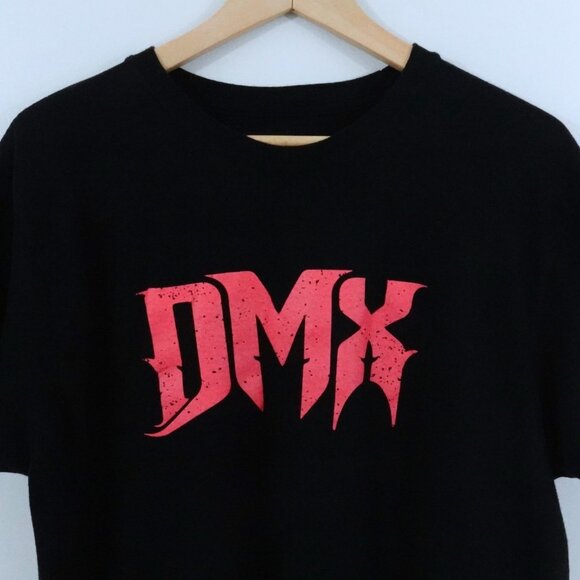 DMX Rap Tee Black Red Logo Hip Hop Graphic T-Shirt Size Large - Picture 1 of 5